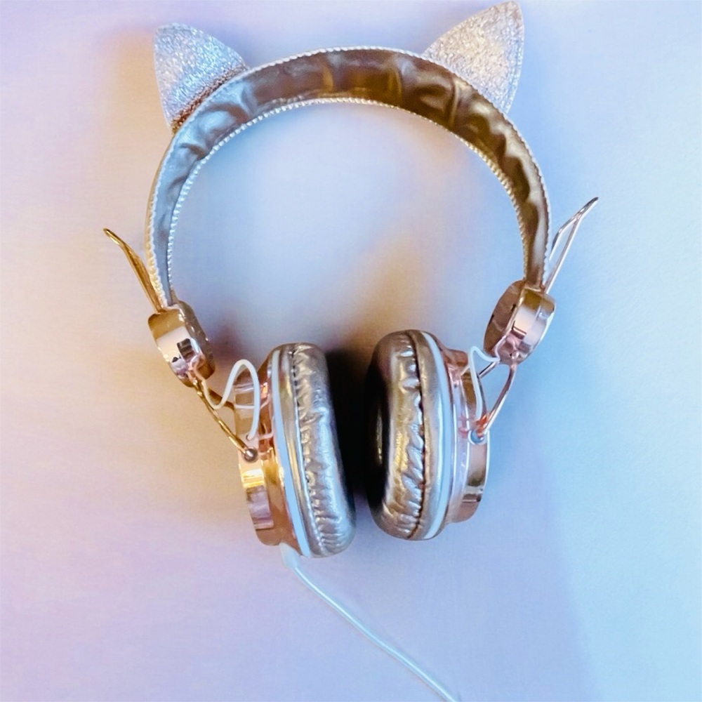 Joyfolie Rose Gold Kitten over the ear Headset